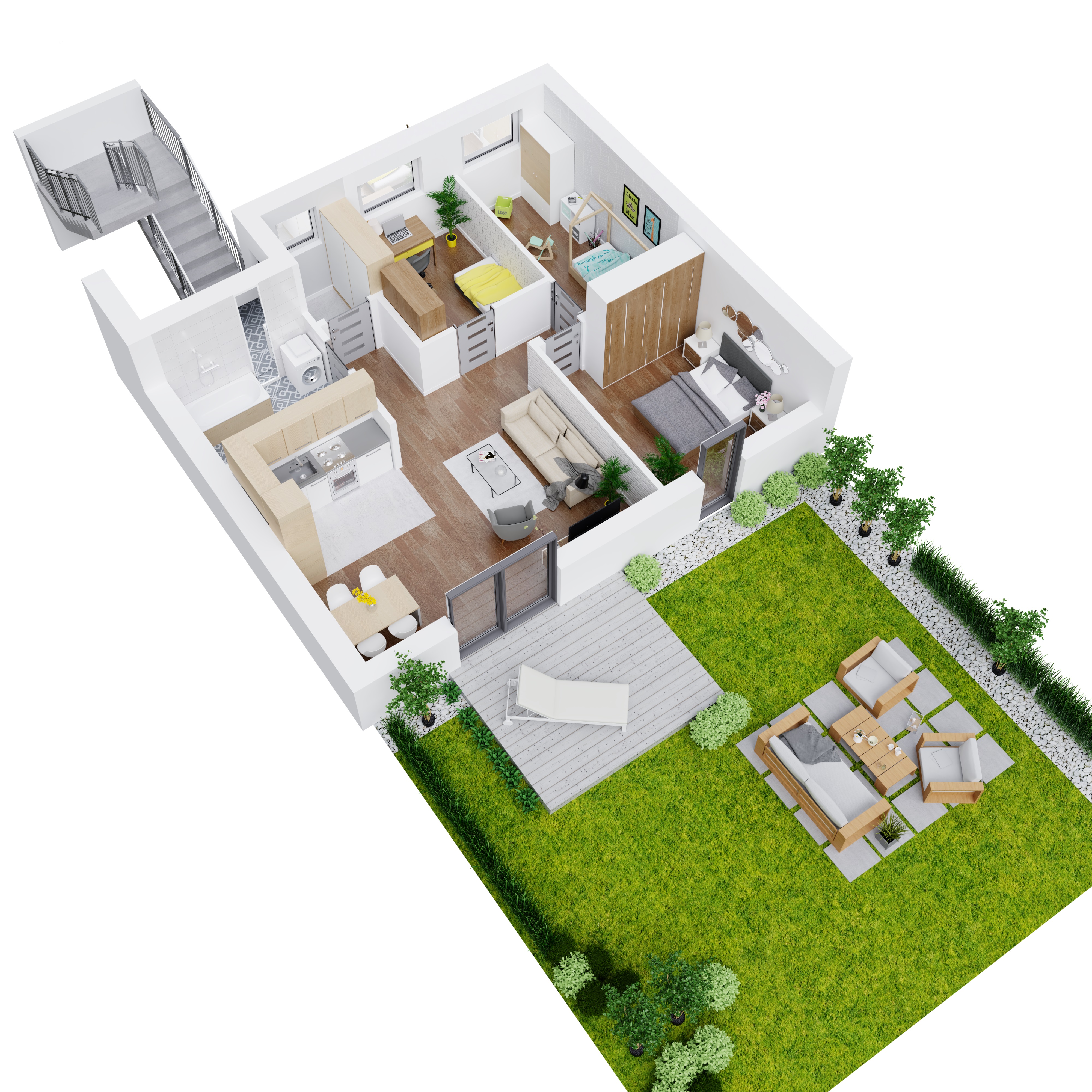 Mieszkanie 70,15 m2 parter - Parter